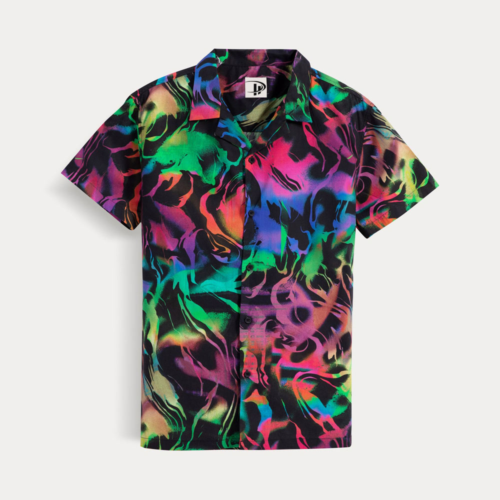 Custom Print Tropic Shirts Mens Button Up Resort Shirt