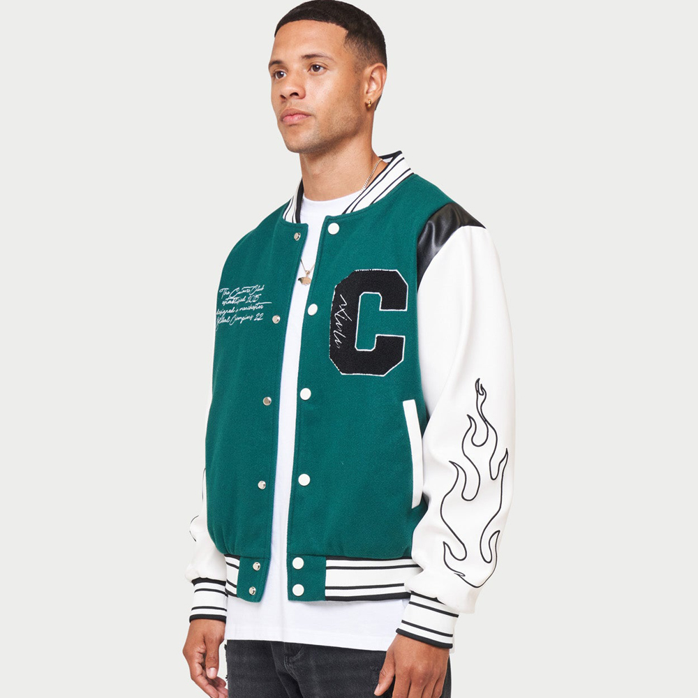 Bomber Style Varsity Jacket